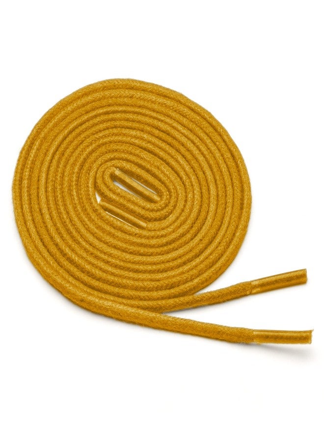 Benchmark Basics Lemon Yellow 30" Round Waxed Cotton Shoelaces | 2mm (5/64”) Width (30 Inches, Lemon) - Image 3